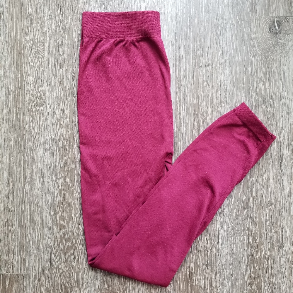 Gold Medal Maroon Lined Leggings
